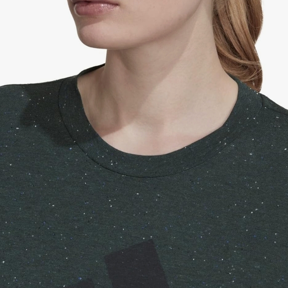 adidas Green Crew Neck Long Sleeve Graphic Tee - Picture 3 of 4